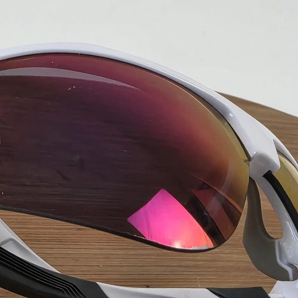 Nike Show X3 Sunglasses Mens 72-09-130 White Purple Mirrored Shield DN9252